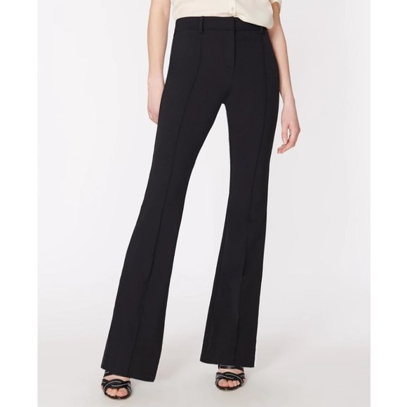 Veronica Beard Pants - Veronica Beard High Waisted Trouser Pant Black Size 6 Wide Leg